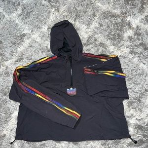 Cropped Adidas Rainbow Windbreaker